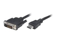TECHly - Videokabel - Dual Link - HDMI (M) bis DVI-D (M) - 1 m - Doppelisolierung - Schwarz - geformt, Daumenschrauben, 1080p-Unterstützung