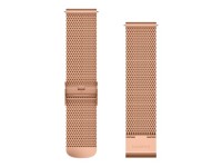 Garmin Quick Release Band - Uhrarmband für Smartwatch - 125 - 197 mm - Milanaise mit roségoldenen 18K-Gold-PVD-Teilen - für Approach S40; Forerunner 245, 55, 645; Venu; vívoactive 3; vívomove 3, HR, Luxe, Style