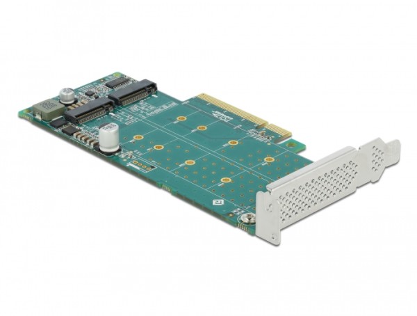 DeLOCK PCI Express x8 Card to 2 x internal NVMe M.2 Key M - Bifurcation - Speicher-Controller - M.2 - M.2 NVMe Card Low-Profile - PCIe 4.0 x8