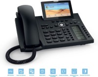 snom D385N - VoIP-Telefon mit Rufnummernanzeige - dreiweg Anruffunktion - SIP, RTCP, RTP, SRTP, SRTCP, SIP over TLS, RTCP-XR, SIPS, ICE - schwarz blau
