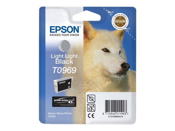 Epson T0969 - 11.4 ml - Light Light Black - Original - Blisterverpackung - Tintenpatrone - für Stylus Photo R2880