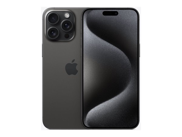 Apple iPhone 15 Pro Max - 5G Smartphone - Dual-SIM / Interner Speicher 256 GB - OLED-Display - 6.7" - 2796 x 1290 pixels (120 Hz) - Triple-Kamera 48 MP, 12 MP, 12 MP - front camera 12 MP - schwarzes Titan