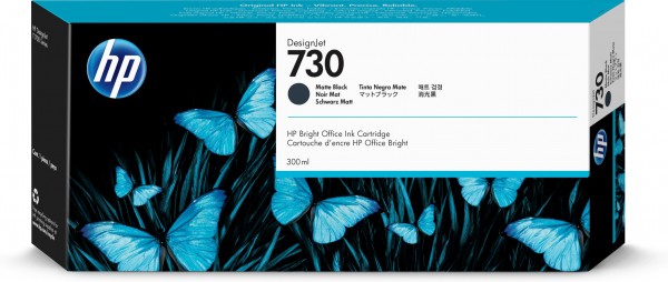 HP 730 - 300 ml - mit hoher Kapazität - mattschwarz - Original - DesignJet - Tintenpatrone - für DesignJet SD Pro MFP, T1600, T1600dr, T1700, T1700dr, T2600, T2600dr