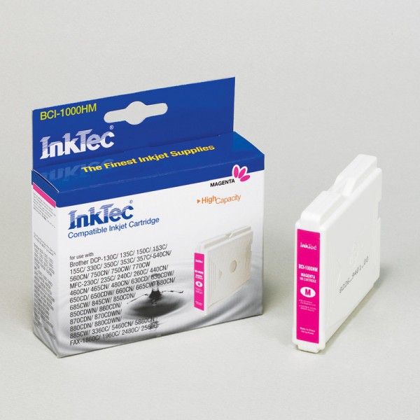 InkTec Tinte kompatibel zu Brother LC1000M magenta 400 Seiten Dye based