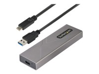 StarTech USB-C 10Gbps to M.2 NVMe or M.2 SATA SSD Enclosure, Tool-free M.2 PCIe/SATA NGFF SSD Enclosure, Portable Aluminum Case, USB Type-C & USB-A Host Cables, For 2230/2242/2260/2280 - Works w/ Thunderbolt 3 (M2-USB-C-NVME-SATA) - Speichergehäuse - M.2 - M.2 Card (PCIe NVMe & SATA) - USB-C 3.2 (Gen 2) - Space-grau