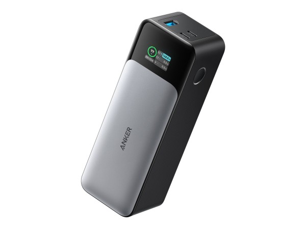 Anker 737 - Powerbank - GaN-Technologie - 24000 mAh - Anker PowerIQ 4.0, Power Delivery 3.1 - 3 Ausgabeanschlussstellen (USB, 2 x USB-C) - Schwarz