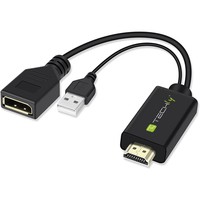 Techly Adapter HDMI M auf DisplayPort F+ USB-A M 4Kx2K 30Hz - Adapter - Audio/Multimedia