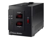 PowerWalker AVR 3000/SIV - Automatische Spannungsregulierung - Wechselstrom 230 V - 2400 Watt - 3000 VA - Ausgangsanschlüsse: 2 - Schwarz