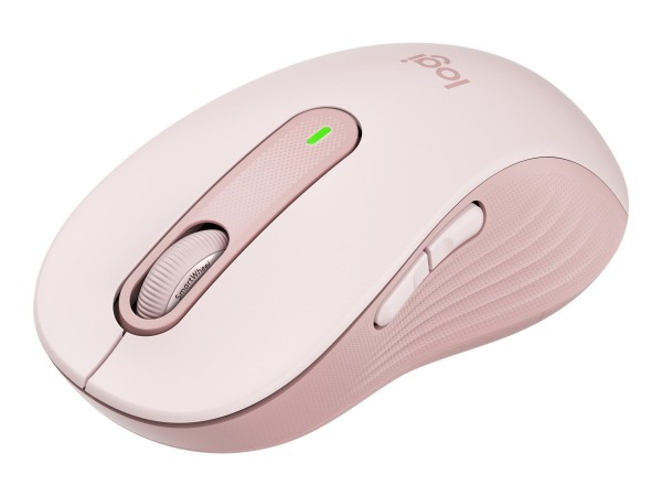 Logitech Signature M650 Large - Maus - Größe L - optisch - 5 Tasten - kabellos - Bluetooth, 2.4 GHz - Logitech Logi Bolt USB-Receiver - rosé