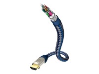 in-akustik Premium High Speed HDMI Cable With Ethernet - HDMI mit Ethernetkabel - HDMI (M) bis HDMI (M) - 10 m - Dreifachisolierung - Blau, Silber - 4K Unterstützung