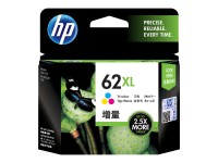 HP 62XL - Hohe Ergiebigkeit - Farbe (Cyan, Magenta, Gelb) - Original - Tintenpatrone - für Envy 55XX, 56XX, 76XX; Officejet 200, 250, 252, 57XX, 8040