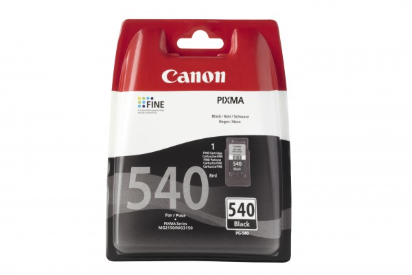 Canon PG-540 - 8 ml - Schwarz - Original - Tintenpatrone - für PIXMA MG2250, MG3250, MG3510, MG3550, MG3650, MG4250, MX395, MX455, MX475, MX525, MX535