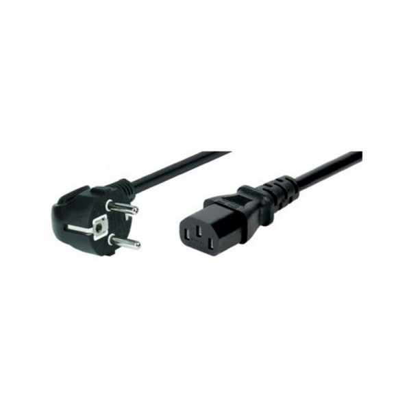 exertis Connect - Stromkabel - CEE 7/7 (S) bis IEC 60320 C13 - Wechselstrom 250 V - 3 m - 90° Stecker - Schwarz