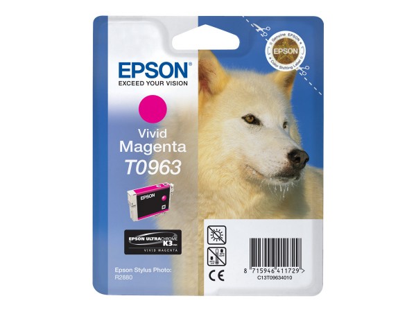 Epson T0963 - 11.4 ml - Vivid Magenta - Original - Blisterverpackung - Tintenpatrone - für Stylus Photo R2880