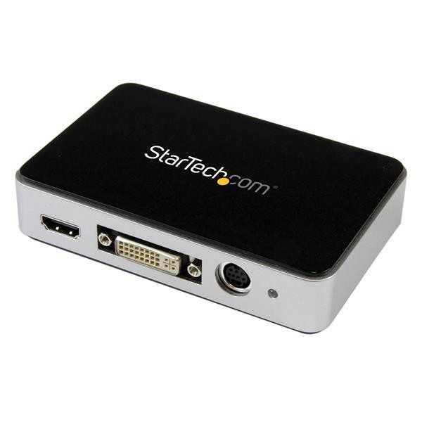 StarTech USB 3.0 HDMI Video Aufnahmegerät - External Capture Card - USB 3.0 Video Grabber - HDMI/DVI/VGA/Component HD PVR Video Capture 1080p @ 60fps (USB3HDCAP) - Videoaufnahmeadapter - USB 3.0 - NTSC, PAL, PAL-M, PAL 60 - Schwarz