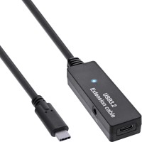 InLine USB 3.2 Gen.1 Aktiv-Verlängerung USB-C Stecker an Buchse 5m - Kabel - Digital/Daten