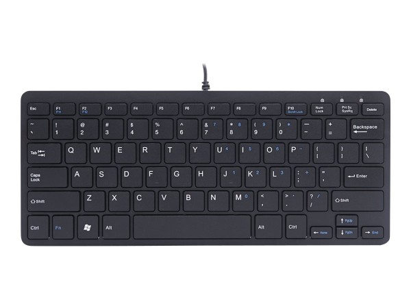 R-Go Compact Tastatur, QWERTY (US), weiß, drahtgebundenen