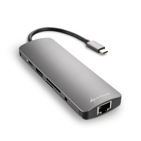 Sharkoon USB 3.0 Type C Combo Adapter - Dockingstation - USB-C - HDMI - 10Mb LAN