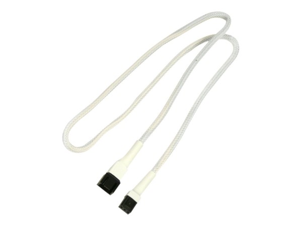 Nanoxia - Verlängerungskabel für Lüfterspannungsversorgung - 3 PIN Internal Power (W) bis 3 PIN Internal Power (M) - 30 cm - weiß