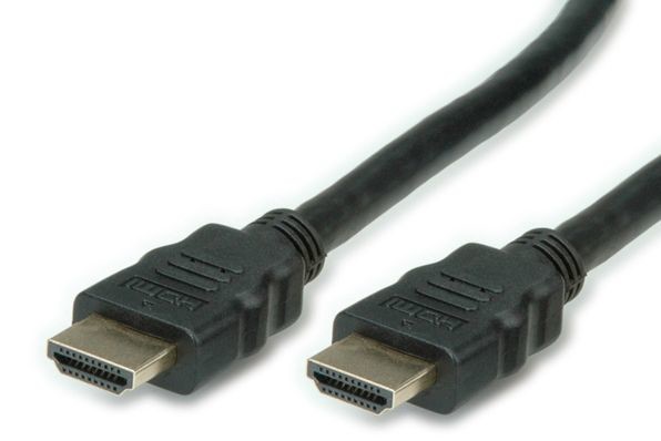 VALUE HDMI Ultra HD with Ethernet - HDMI mit Ethernetkabel - HDMI (M) bis HDMI (M) - 1 m - Doppelisolierung - Schwarz