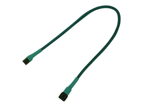 Nanoxia - Verlängerungskabel für Lüfterspannungsversorgung - 3 PIN Internal Power (W) bis 3 PIN Internal Power (M) - 30 cm - grün