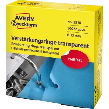 Avery Zweckform Lochverstärkungs- ring 3510 transparent 500 St./Pack.