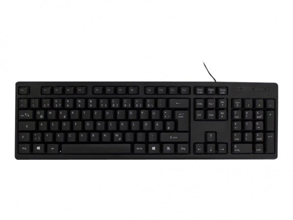 Inter-Tech K-118 - Tastatur - USB - QWERTZ - retail - Schwarz - 88884095