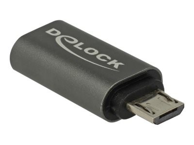Delock - USB-Adapter - USB-C (W) zu Micro-USB Typ B (M) - USB 3.1 Gen 1 - 2.8 cm - Anthrazit