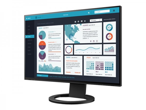 EIZO FlexScan - Mit FlexStand - LED-Monitor 61.1 cm (24.1") - 1920 x 1200 - EV2495-BK