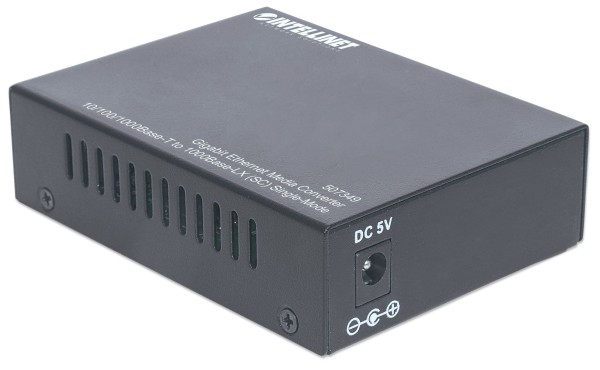 Intellinet Gigabit Ethernet Singlemode Medienkonverter, 10/100/1000Base-T auf 1000Base-LX (SC) Single Mode, 20 km - Medienkonverter - GigE - 10Base-T, 1000Base-LX, 100Base-TX, 1000Base-T - RJ-45 / SC Single-Modus - bis zu 20 km - 1310 nm
