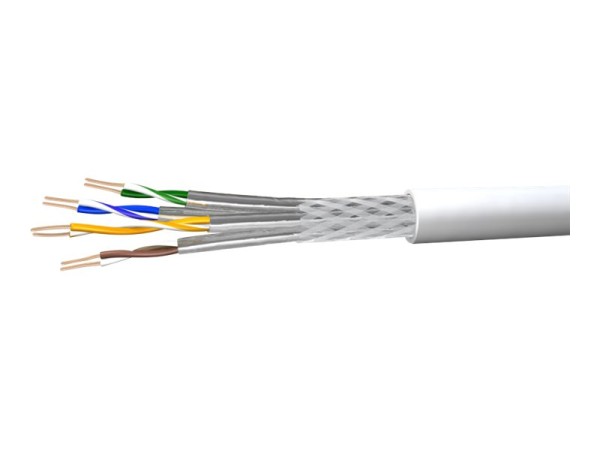 Draka UCHome SS26 - Bulkkabel - 100 m - SFTP, PiMF - CAT 7 - IEEE 802.3at - halogenfrei, Riser - weiß