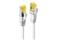 Lindy - Patch-Kabel - RJ-45 (M) bis RJ-45 (M) - 3 m - SFTP, PiMF - CAT 7 (Kabel) / CAT 6a (Anschlüsse) - halogenfrei, ohne Haken - weiß