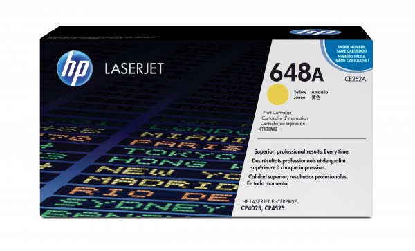 HP 648A - Gelb - Original - LaserJet - Tonerpatrone (CE262A) - für Color LaserJet Enterprise CP4025dn, CP4025n, CP4525dn, CP4525n, CP4525xh