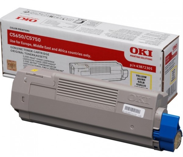 OKI - Gelb - Original - Tonerpatrone - für C5650dn, 5650n, 5750dn, 5750n