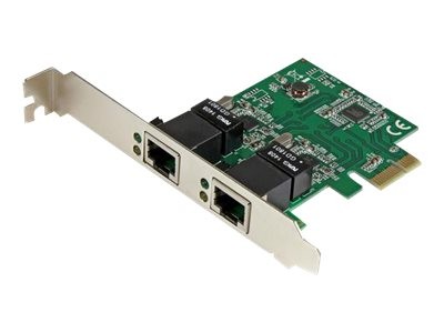 StarTech Dual Port Gigabit PCI Express Server Network Adapter Card - 1 Gbps PCIe NIC - Dual Port Server Adapter - 2 Port Ethernet Card (ST1000SPEXD4) - Netzwerkadapter - PCIe Low-Profile - Gigabit Ethernet x 2 - für P/N: ET91000SM10, ET91000SM20