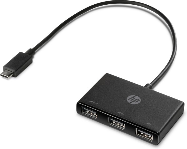 HP USB-C to USB-A - Hub - 3 x SuperSpeed USB 3.0 - Desktop - für OMEN by HP 15; HP 14, 15; EliteBook 84X G8; Pavilion 14, 15; Pavilion Gaming 15; Stream 11