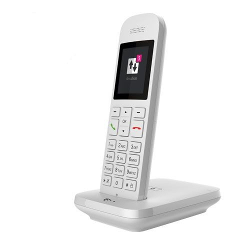 Telekom Sinus 12 - Schnurlostelefon mit Rufnummernanzeige - DECT - weiß