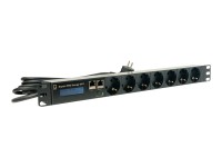 Gude Expert PDU Energy 8311-2 - Stromverteilungseinheit (Rack - einbaufähig) - Ethernet 10/100 - Eingabe, Eingang Typ F - Ausgangsanschlüsse: 7 (7 x Typ F) - 1U - 48.3 cm (19