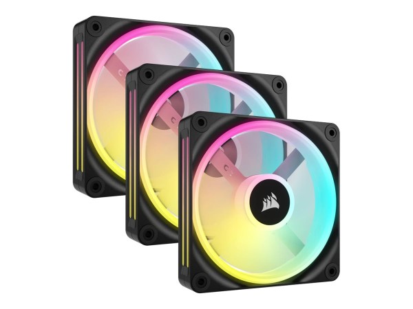 Corsair iCUE LINK QX120 RGB - Gehäuselüfter - mit Temperatursensor - 120 mm - Schwarz (Packung mit