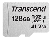 Transcend 300S - Flash-Speicherkarte (Adapter inbegriffen) - 128 GB - A1 / Video Class V30 / UHS-I U3 - microSDXC