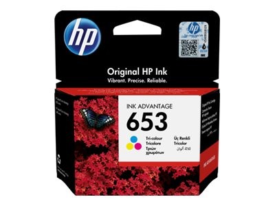 HP 653 - 5 ml - Farbe (Cyan, Magenta, Gelb) - original - Ink Advantage - Tintenpatrone - für DeskJet Plus Ink Advantage 6075, Ink Advantage 6475, Ink Advantage 6475 All-in-On