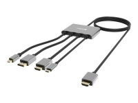 Sandberg All-In-1 Display Adapter Hub - Videoadapter - HDMI, DisplayPort, Mini DisplayPort, 24 pin USB-C männlich zu HDMI männlich - 2.3 m - Support von 4K 60 Hz