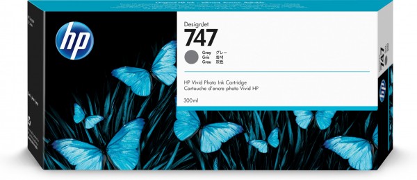 HP 747 - 300 ml - Grau - Original - DesignJet - Tintenpatrone - für DesignJet Z9+ PostScript, Z9+dr, Z9+dr PostScript