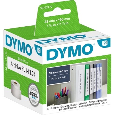 DYMO Ordneretikett S0722470 für LabelWriter 190x38mm ws 110 St./Rl.