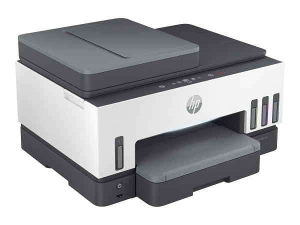 HP Smart Tank 7605 All-in-One - Multifunktionsdrucker - Farbe - Tintenstrahl - nachfüllbar - Letter A (216 x 279 mm)/A4 (210 x 297 mm) (Original) - A4/Legal (Medien) - bis zu 13 Seiten/Min. (Kopieren) - bis zu 15 Seiten/Min. (Drucken) - 250 Blatt - USB 2.0, Wi-Fi(n), Bluetooth