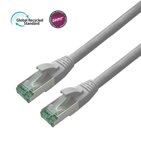 Bayko Patchkabel S/FTP Cat 7 GHMT, GRS-zertifiziert, grau 0,5m