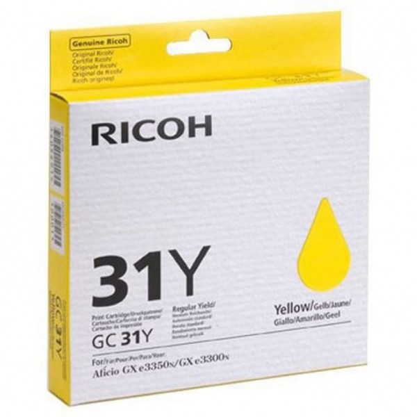 Ricoh GC 31Y - Gelb - Original - Tintenpatrone - für Ricoh Aficio GX e3300N, Aficio GX e3350N; IPSiO GX e3300