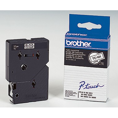 Brother - Schwarz, durchsichtig - Rolle (1,2 cm x 7,7 m) 1 Stck. Druckerband - für P-Touch PT-15, PT-20, PT-2000, PT-3000, PT-500, PT-5000, PT-6, PT-8, PT-8E