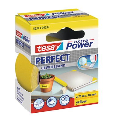 tesa Gewebeband extra Power Perfect 56343-00037 38mmx2,75m gelb