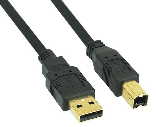 InLine USB-Kabel - USB (M) bis USB Typ B (M) - 10m Schwarz - 34550S